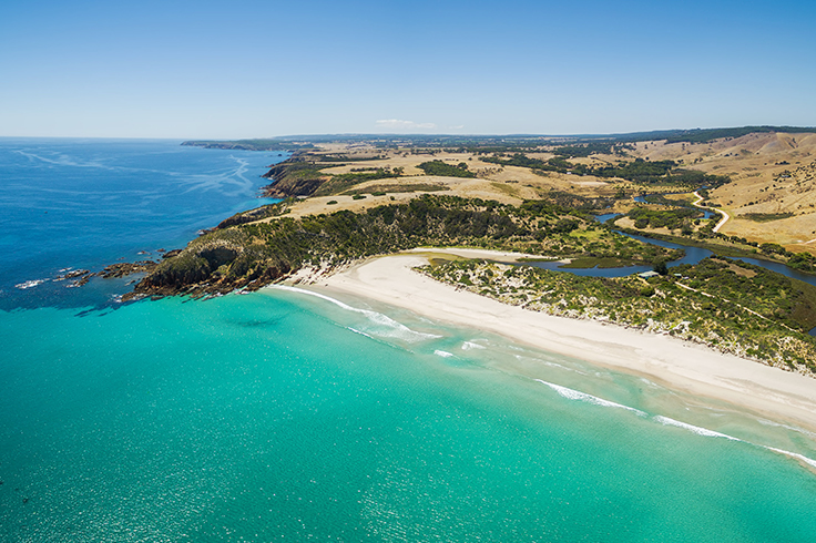 aerial view of kangaroo island