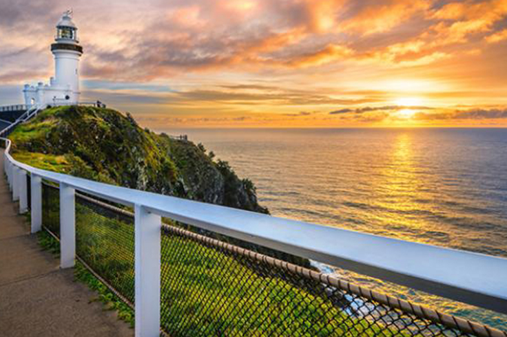 Byron Bay Lighthouse at sunrise