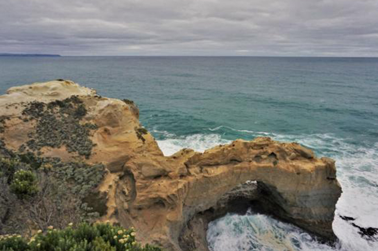 rock formation on ocean road trip