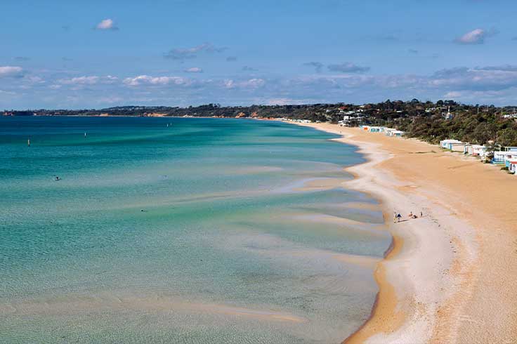 Mountain Martha sand beach with the blue waters