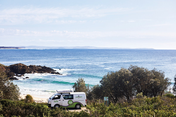 jucy-campervan-rental beach-shoalhaven-roadtrip