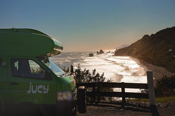 #JUCYmoments entry of JUCY Camper looking over beach