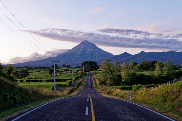 Road leading to mountain